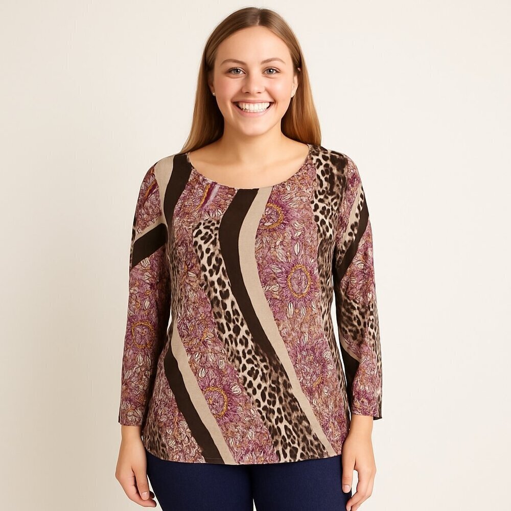 Chico’s Animal/Paisley Top Size 0 - EUC